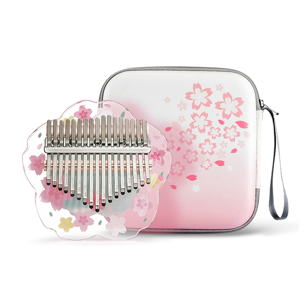 A Musical Instrument With Keys - Hluru-Kalimba واضح مع حقيبة وحجرة مسطحة