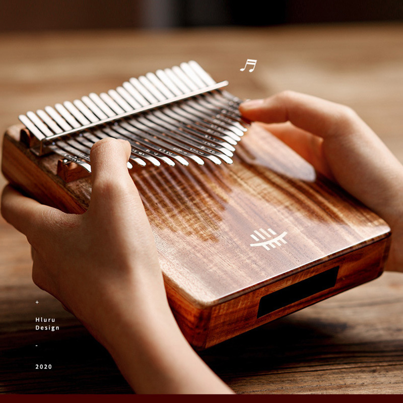 A Musical Instrument With Keys - Hluru-بيانو إبهام خشبي صلب بالكامل ،