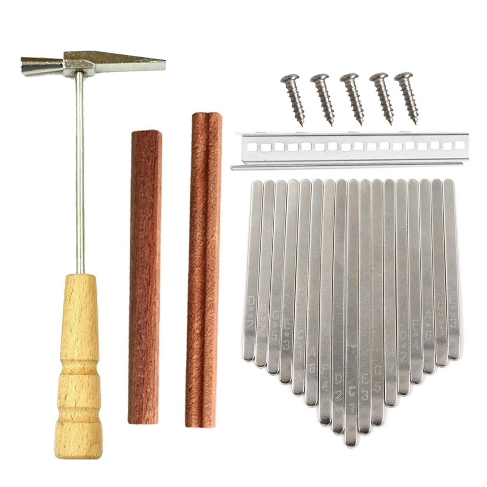 A Musical Instrument With Keys - بيانو الإبهام DIY كاليمبا 17 مفتاحًا،