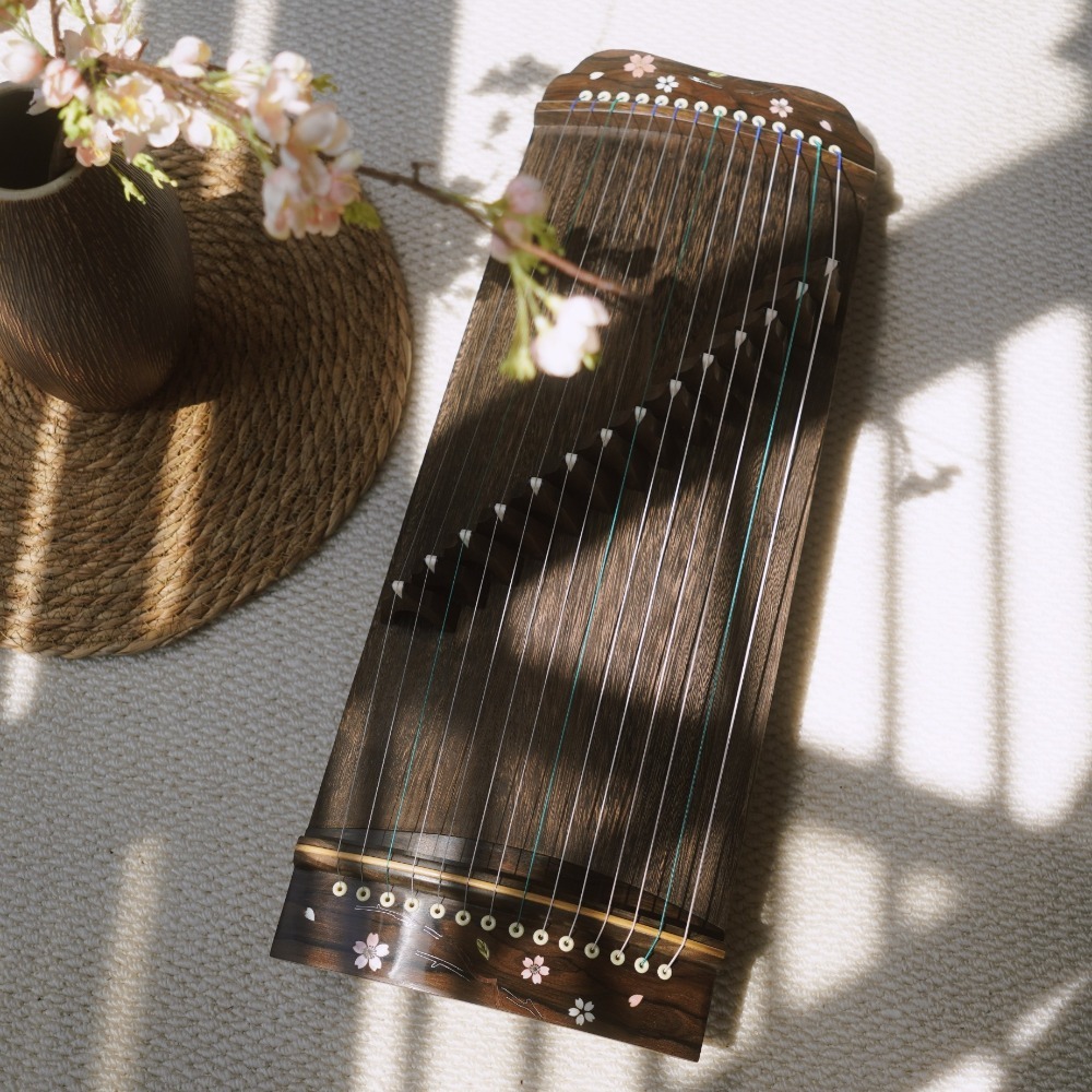 آلة غوزينغ خشبية احترافية 60 س - مراجعة Musical Instrument Guzheng وسعره