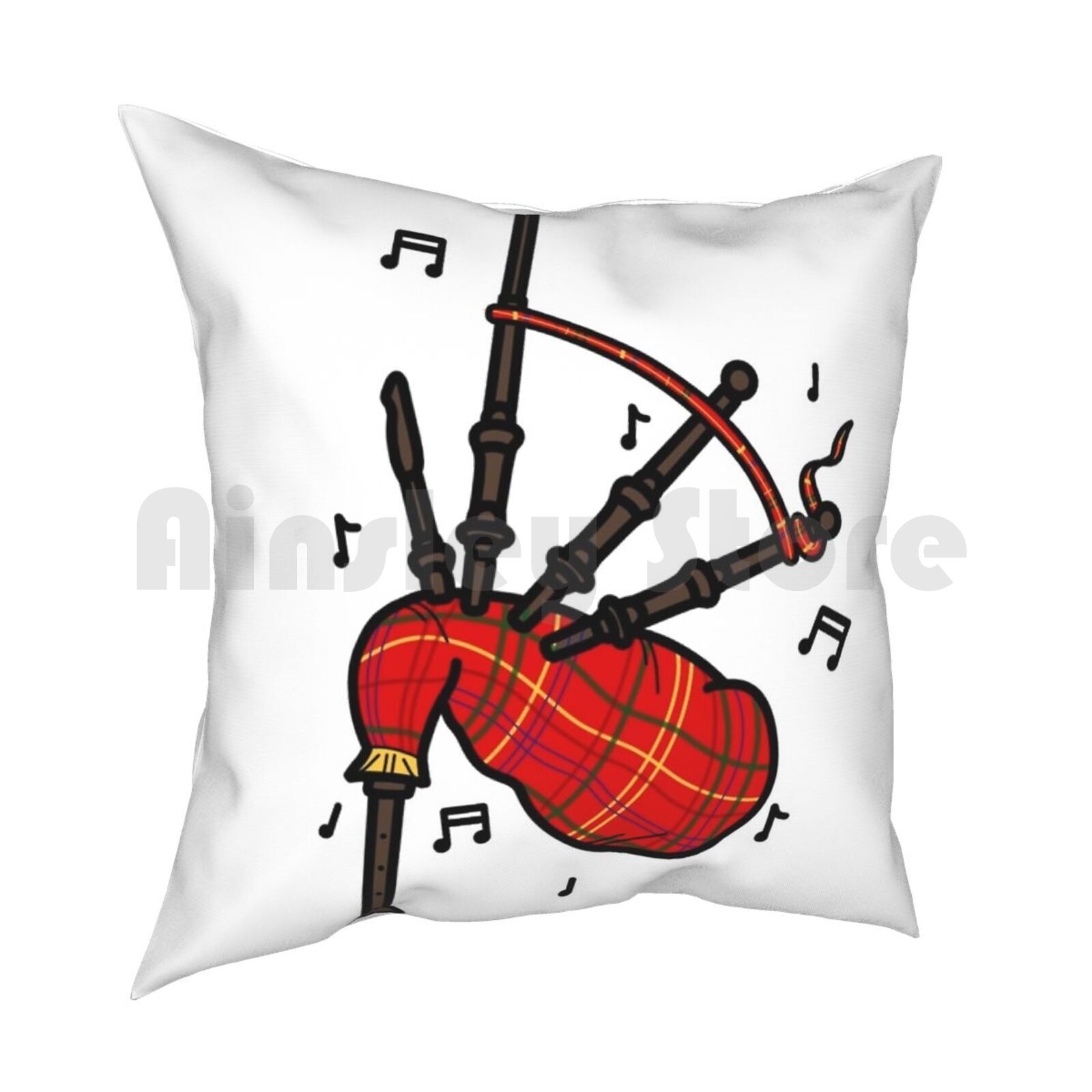 Bagpipes كيس وسادة مطبوعة المن - مراجعة Musical Instrument Of Scotland وسعره